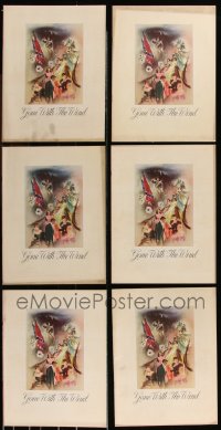 1d0522 LOT OF 6 GONE WITH THE WIND SOUVENIR PROGRAM BOOKS 1939 from the first release of the movie!