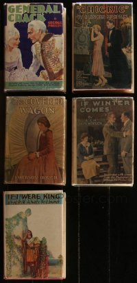 1d0576 LOT OF 5 MOVIE EDITION HARDCOVER BOOKS WITH DUST JACKETS 1920s General Crack, Covered Wagon!