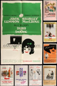 1d0368 LOT OF 8 FOLDED 1960S-80S ONE-SHEETS FROM BILLY WILDER MOVIES 1960s-1980s cool images!