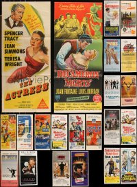 1d0496 LOT OF 24 FOLDED 1950S-1980S AUSTRALIAN DAYBILLS 1950s-1980s a variety of cool movie images!