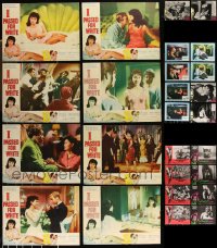 1d0412 LOT OF 26 TRIMMED LOBBY CARDS 1960s-1970s complete & incomplete sets from a variety of movies!