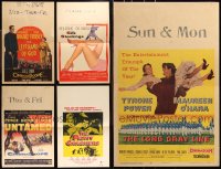 1d0485 LOT OF 5 FOLDED WINDOW CARDS 1950s great images from a variety of different movies!