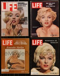 1d0623 LOT OF 4 LIFE MAGAZINES FEATURING MARILYN MONROE 1960s-1980s after she passed away!