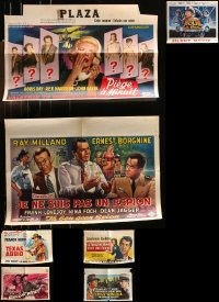 1d0056 LOT OF 7 FOLDED BELGIAN POSTERS 1950s-1970s great images from a variety of movies!