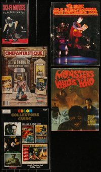 1d0472 LOT OF 5 HORROR/SCI-FI HARDCOVER & SOFTCOVER BOOKS & MAGAZINES 1970s-2000s cool content!