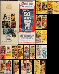 1d0864 LOT OF 25 FORMERLY FOLDED INSERTS 1940s-1970s great images from a variety of movies!