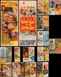 1d0862 LOT OF 27 FORMERLY FOLDED INSERTS 1940s-1970s great images from a variety of movies!