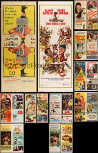 1d0863 LOT OF 26 FORMERLY FOLDED INSERTS 1940s-1970s great images from a variety of movies!