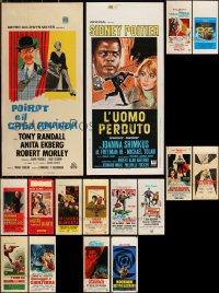 1d0840 LOT OF 18 MOSTLY FORMERLY FOLDED ITALIAN LOCANDINAS 1960s a variety of movie images!