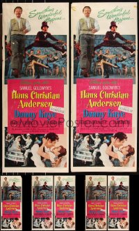 1d0901 LOT OF 9 FORMERLY FOLDED HANS CHRISTIAN ANDERSEN INSERTS 1953 Danny Kaye, Jeanmarie!