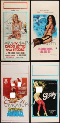 1d0854 LOT OF 6 FORMERLY FOLDED SEXPLOITATION ITALIAN LOCANDINAS 1970s-1980s great sexy images!