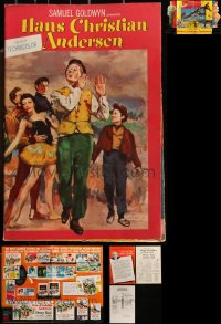 1d0097 LOT OF 5 UNCUT HANS CHRISTIAN ANDERSEN PRESSBOOKS 1953 Danny Kaye in the title role!
