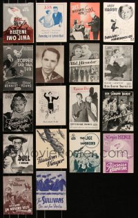 1d0781 LOT OF 18 DANISH PROGRAMS 1920s-1950s great images & info for a variety of different movies!