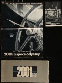 1d0047 LOT OF 3 2001: A SPACE ODYSSEY UNCUT PRESSBOOK, PROGRAM BOOK & PROGRAM 1968 Bob McCall art!