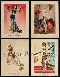 1d0483 LOT OF 4 ZIEGFELD GIRL PROMO BROCHURE PAGES 1941 wonderful art of sexy showgirls!