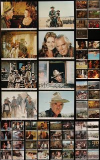 1d0656 LOT OF 63 COLOR 8X10 STILLS AND MINI LOBBY CARDS 1960s-1970s complete & incomplete sets!