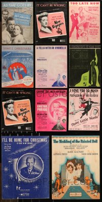 1d0479 LOT OF 11 SHEET MUSIC 1930s-1940s great songs from several movies including Casablanca!