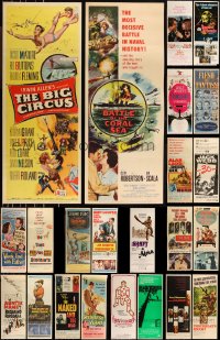 1d0861 LOT OF 27 MOSTLY FORMERLY FOLDED INSERTS 1940s-1970s cool movie images!