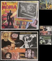 1d0163 LOT OF 5 R90S MEXICAN LOBBY CARDS R1990s Bride of Frankenstein, The Mummy, Wizard of Oz!