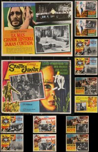 1d0148 LOT OF 18 MEXICAN LOBBY CARDS 1960s a variety of great movie scenes!