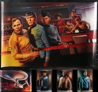 1d1061 LOT OF 5 UNFOLDED 27X40 STAR TREK COMMERCIAL POSTERS 1990s Captain Kirk, Spock, Bones!