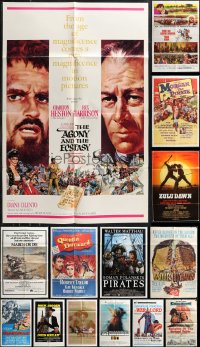 1d0296 LOT OF 19 FOLDED 1950S-80S ONE-SHEETS FROM EPICS, HISTORICAL, AND SWASHBUCKLER MOVIES 1950s-80s