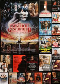 1d0502 LOT OF 68 FOLDED GERMAN A1 POSTERS 1970s-1990s great images from a variety of movies!