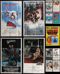 1d0757 LOT OF 12 FOLDED 12X20 TOPPS POSTERS WITH BAG 1981 complete set including Star Wars & Jaws!