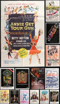1d0324 LOT OF 15 FOLDED 1960S-80S ONE-SHEETS FROM MGM MUSICAL MOVIES 1960s-1980s cool images!