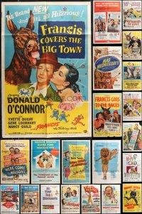 1d0260 LOT OF 24 FOLDED 1940S-50S ONE-SHEETS FROM COMEDY MOVIES 1940s-1950s many cool images!