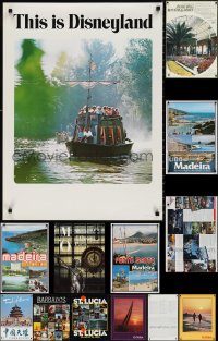 1d1049 LOT OF 16 MOSTLY UNFOLDED MOSTLY SINGLE-SIDED TRAVEL POSTERS 1970s-1990s cool images!