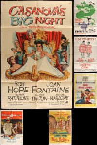 1d0371 LOT OF 8 FOLDED 1950S-60S ONE-SHEETS FROM BOB HOPE MOVIES 1950s-1960s cool images!
