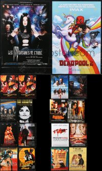 1d0950 LOT OF 18 FORMERLY FOLDED FRENCH 15x21 POSTERS 1990s-2010s a variety of cool movie images!