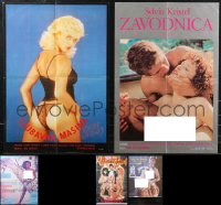 1d0963 LOT OF 11 FORMERLY FOLDED SEXPLOITATION YUGOSLAVIAN POSTERS 1970s-1990s sexy nude images!