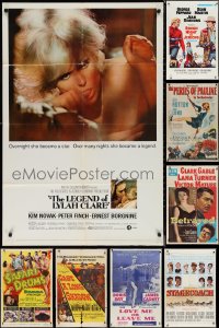 1d0316 LOT OF 16 FOLDED ONE-SHEETS 1940s-1960s great images from a variety of different movies!
