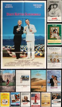 1d0300 LOT OF 18 FOLDED 1970S-90S ONE-SHEETS FROM SOPHISTICATED COMEDY MOVIES 1970s-1990s cool!