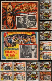 1d0150 LOT OF 17 MEXICAN LOBBY CARDS 1960s incomplete sets from a variety of movies!