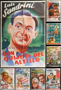 1d0493 LOT OF 11 FOLDED ARGENTINEAN POSTERS 1940s great images from a variety of different movies!