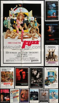 1d0274 LOT OF 21 FOLDED 1970S-90S ONE-SHEETS FROM COPS, DETECTIVES & PRIVATE EYES MOVIES 1970s-1990s