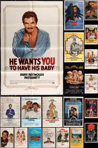 1d0287 LOT OF 20 FOLDED 1970S-80S ONE-SHEETS FROM BURT REYNOLDS MOVIES 1970s-1980s cool images!