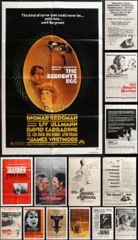 1d0333 LOT OF 14 FOLDED 1950S-80S ONE-SHEETS FROM INGMAR BERGMAN MOVIES 1950s-1980s cool images!