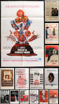 1d0306 LOT OF 18 FOLDED 1950S-90S ONE-SHEETS FROM BRITISH MOVIES FROM THEATER 1950s-1990s cool!