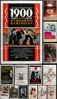 1d0291 LOT OF 19 FOLDED 1970S ONE-SHEETS FROM ITALIAN MOVIES 1970s a variety of cool movie images!
