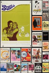 1d0265 LOT OF 22 FOLDED ONE-SHEETS 1960s-1970s great images from a variety of different movies!