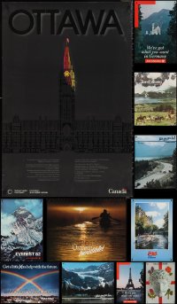 1d1053 LOT OF 16 UNFOLDED CANADIAN TRAVEL POSTERS 1980s-1990s great images of landmarks & more!