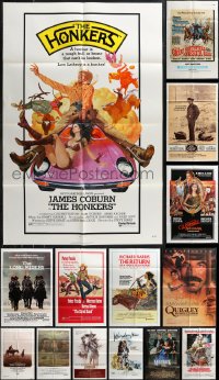 1d0303 LOT OF 18 FOLDED 1970S-80S ONE-SHEETS FROM REVISIONIST COWBOY WESTERN MOVIES 1970s-1980s