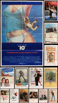 1d0276 LOT OF 21 FOLDED 1970S-80S ONE-SHEETS FROM ROMANTIC COMEDY MOVIES 1970s-1980s cool images!