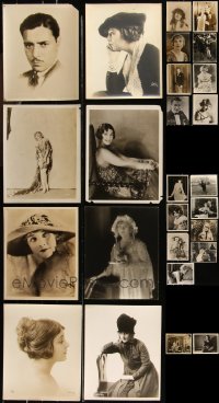 1d0683 LOT OF 26 1920S-30S 8X10 STILLS 1920s-1930s a great variety of silent movie star portraits!