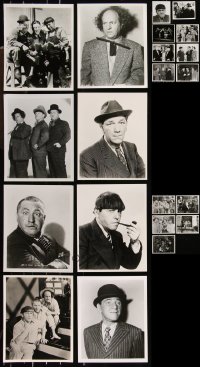 1d0730 LOT OF 21 THREE STOOGES REPRODUCTION PHOTOS 1980s Moe, Larry, Curly & Shemp!
