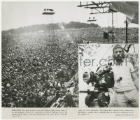 1f2041 WOODSTOCK deluxe 11x12.75 still 1970 director Michael Wadleigh candid inset over huge concert!